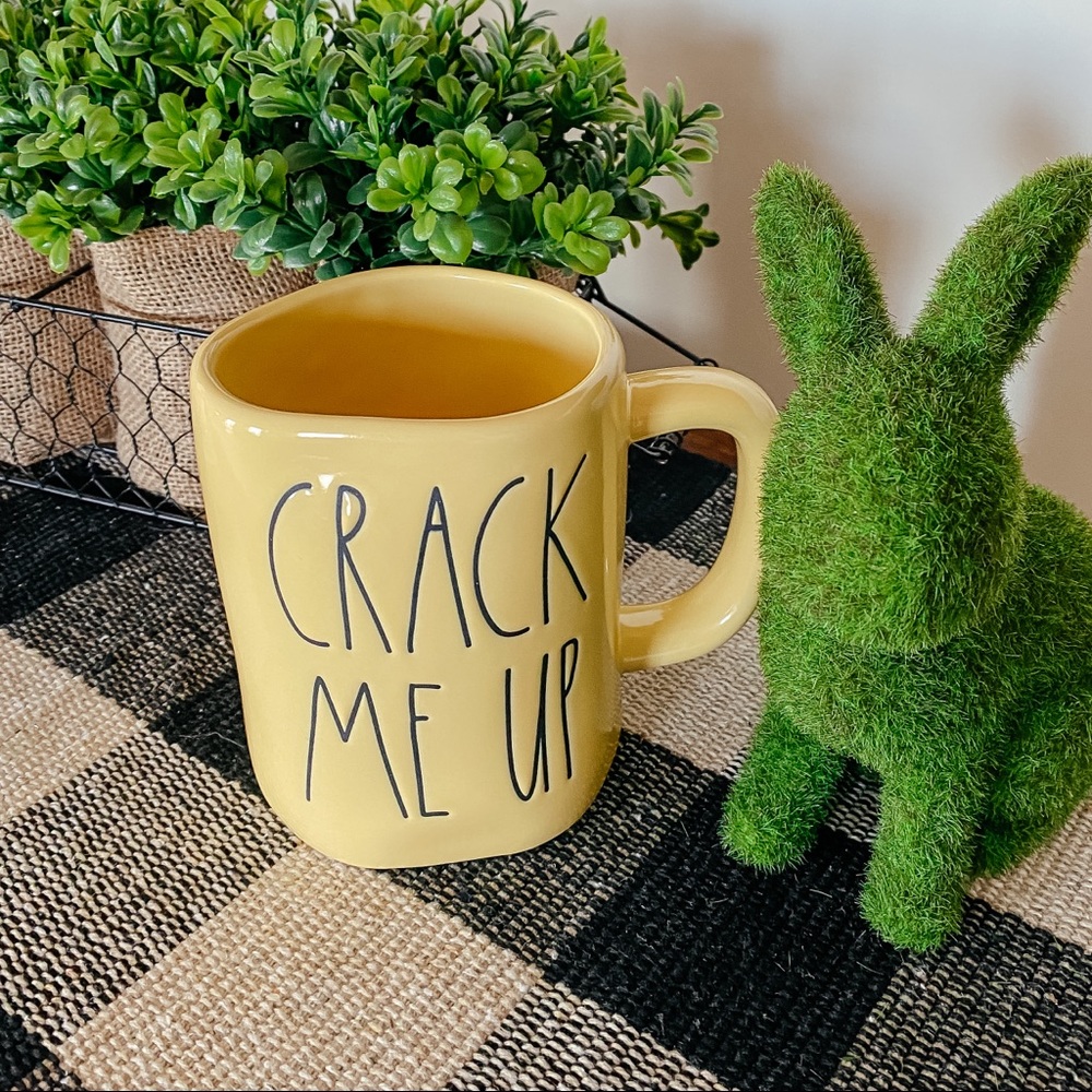 Rae Dunn Crack Me Up Yellow Easter Mug